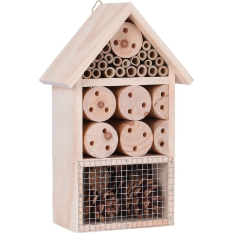 Vlinderhuis/bijenhuis/wespenhotel voor insecten 25 cm - Tuindecoratie - Diervriendelijk - Hotel/huisje voor insecten - Bijenhuis/vlinderhuis/lieveheersbeestjehuis