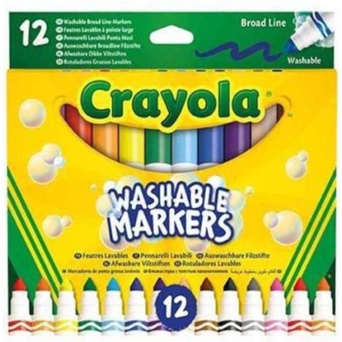 Crayola - Ultra-Clean - Viltstiften - 12 Afwasbare Viltstiften Voor Kinderen