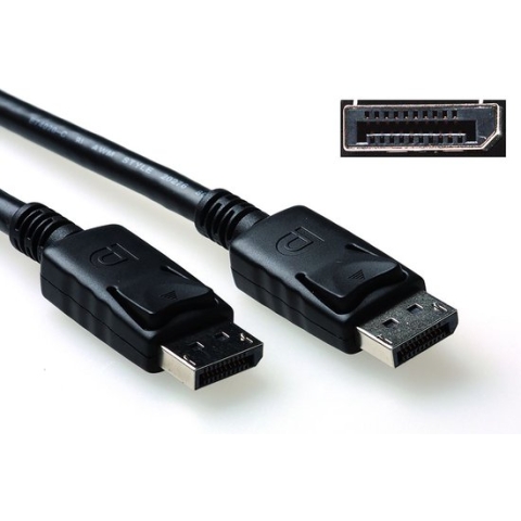 ACT 2 meter DisplayPort kabel, male - male, power pin 20 aangesloten AK3980