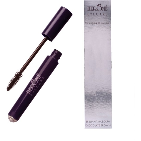 Herome Eye Care Brilliant Mascara Chocolate Brown - Verzorgende Chocoladebruine Mascara - Verrijkt met Vitamine E, Bamboe en Rijstolie