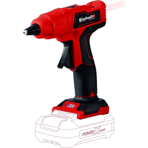 Einhell Accu Lijmpistool TE-CG 18 Li Solo - Power X-Change - 18 V/Li-ion - Gebruiksklaar in 120 seconden - Incl. 5 lijmpatronen + vlak lijmmondstuk - Excl. accu en lader