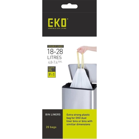 EKO afvalzakken type F1 - 18-28 liter - Rol 20 zakken