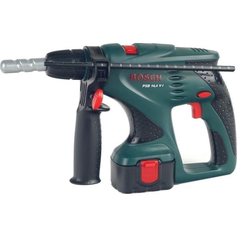 Klein Toys Bosch klopboormachine - 29x15x4 cm - incl. verwisselbare opzetstukken - groen rood zwart