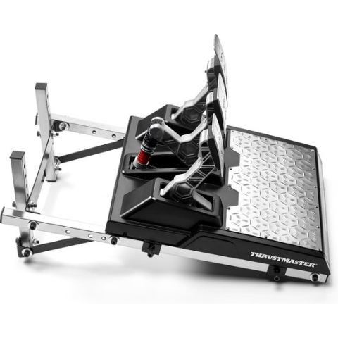 Thrustmaster T-Pedal Stand - 100% metaal - Compatibel met de meeste Thrustmaster-pedaalsets (voor multiplatform gebruik) - Rubber bumpers op de standaard voorkomen wandbeschadigingen - Met wandafstandhouder, waardoor optimale drukkracht mogelijk is