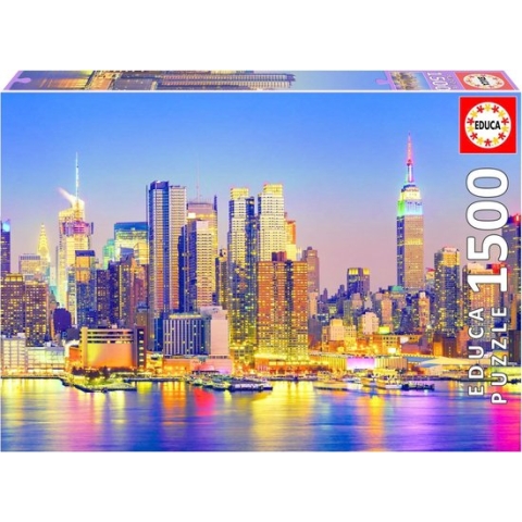 Legpuzzel - Manhattan bij nacht - 1500 stukjes - Educa Puzzel