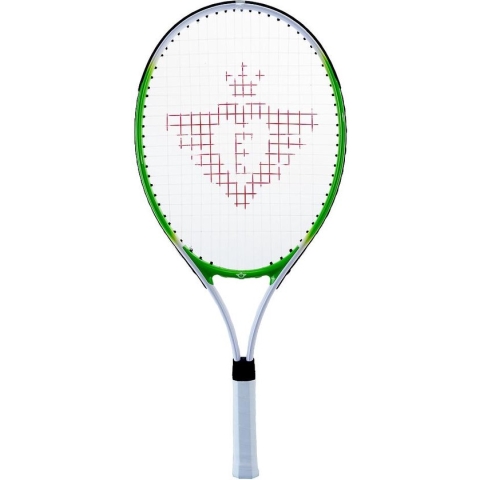 ALUMINIUM TENNISRACKET 25/" WITH TWO TENNISBALLS - GREEN