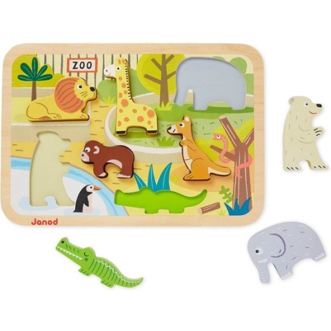 Janod Chunky Puzzel de Dierentuin