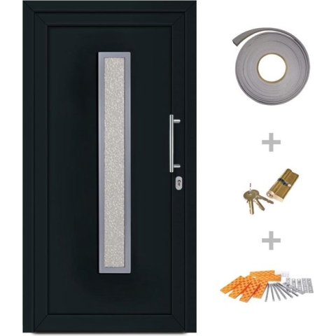 vidaXL-Voordeur-108x208-cm-antraciet