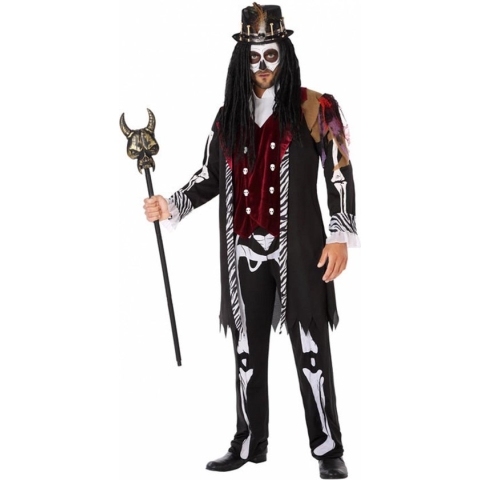 ATOSA - Voodoo tovenaar kostuum voor mannen - XS / S (34 tot 36)