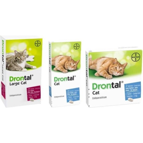 Drontal Large Cat Ontworming - Grote Kat - 24 tabletten