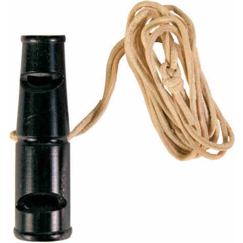 Trixie dubbeltoonfluitje buffelhoorn 9 cm