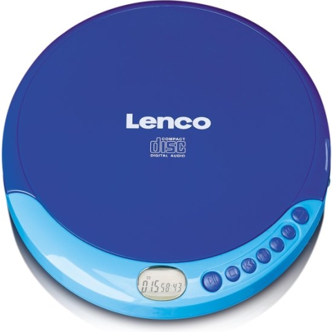 Lenco CD-011BU Discman - Draagbare CD Speler met Oordopjes - Blauw