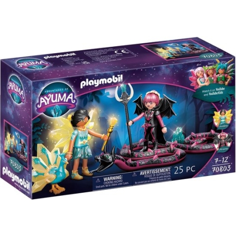 PLAYMOBIL Adventures of Ayuma Crystal Fairy en Bat Fairy met totemdieren - 70803