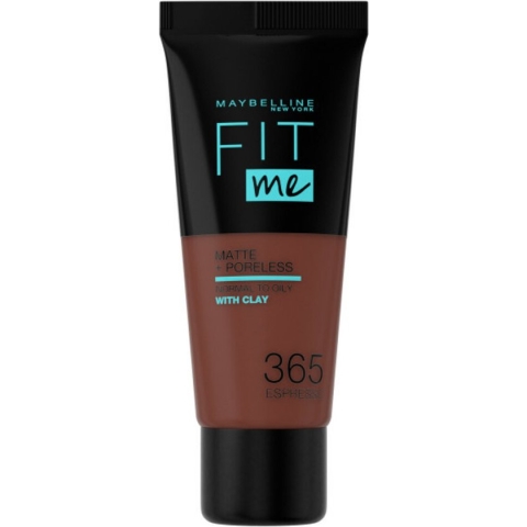 Maybelline New York - Fit Me Matte + Poreless Foundation - 365 Espresso - Medium Dekkende Foundation met Matte Finish voor de Normale tot Vette Huid - 30 ml