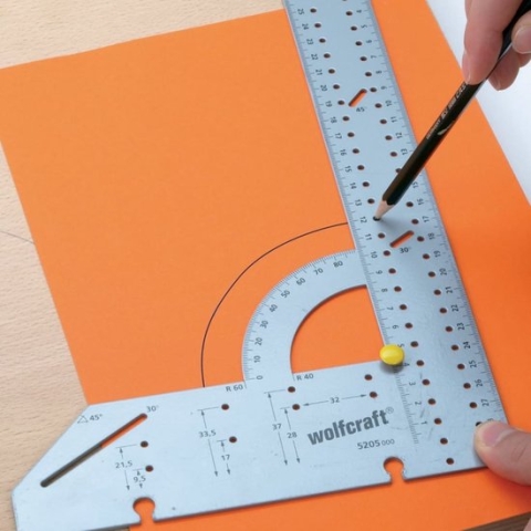 Wolfcraft Winkelhaak - Metaal - 300mm - Blokhaak - Schrijfhaak