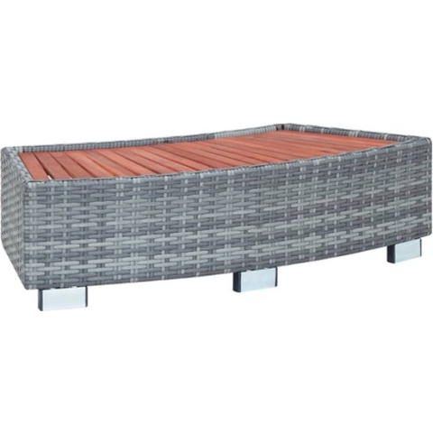 vidaXL Spatrap 92x45x25 cm poly rattan grijs