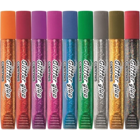 Maped glitterlijm - blisterkaart x 9 kleuren