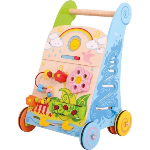 Bigjigs Baby - Activiteiten Loopwagen 'Bloemen'