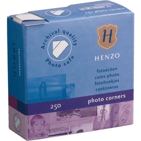 Fotoplakkers - Henzo - Fotohoekjes - 250 stuks - Wit