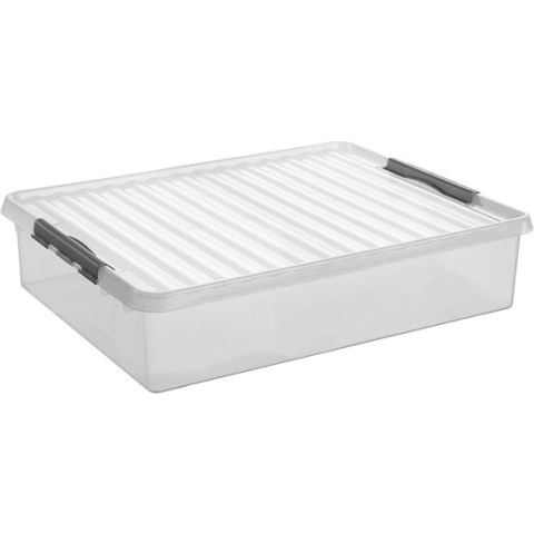 Sunware - Q-line rollerbox 60L transparant metaal - 80 x 50 x 20 cm