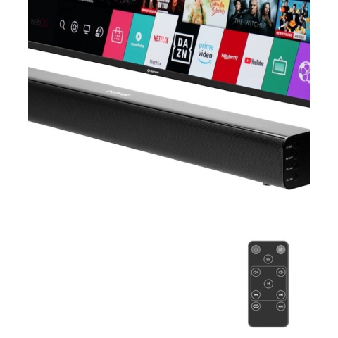 Denver Soundbar voor TV / Telefoon / PC - Bluetooth - AUX - Equalizer - Wandmontage - 60cm - DSB2010 - Zwart
