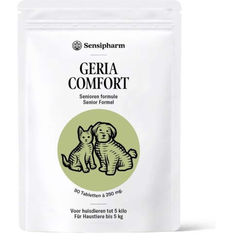 Sensipharm Geria Comfort voor Kat, Hondje, Cavia, Konijn - Voedingssupplement bij Ouderdom / Senioren - 90 Tabletten à 250 mg
