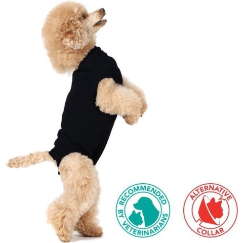 Suitical Recovery Suit Hond: Maat M+ - Zwart