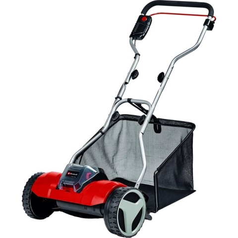 Einhell Accu Kooimesmaaier GE-HM 18/38 Li Solo - Power X-Change - 18 V/Li-Ion - 890 t/min - 38 cm - 45 L - Met accu ondersteuning of hand aangedreven - Geschikt voor 400 m² - Excl. accu en lader