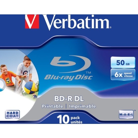 Verbatim 43736 Blu-ray BD-R DL disc 50 GB 10 stuk(s) Jewelcase Bedrukbaar