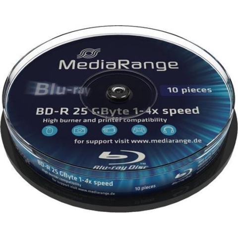 MediaRange Blu-ray Discs - 25 GB / 6X / 10 Cakebox