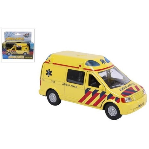 Die Cast pull back ambulance met licht