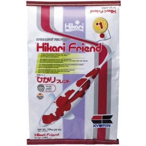 Hikari Friend - 10 kg - Large Koivoer - Visvoer - vijvervoer Koivoer - vissenvoer op basis van vismeel! Handige maat korrels voor de koi's vanaf 25cm en de koi's eten het graag. De kleuren van de vissen blijven ook mooi op kleur.