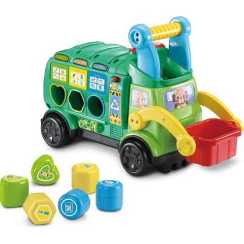 VTech Sorteer & Leer Recycletruck - Speelgoedvoertuig - Educatief Speelgoed - Kleuren, Vormen & Muziek