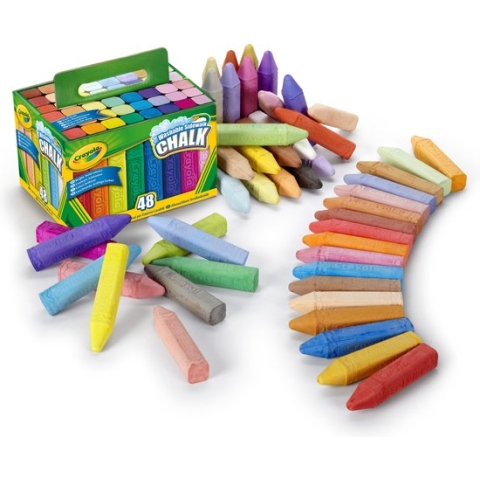 Crayola - Stoepkrijt - 48 Stuks Intense Kleuren - Gemakkelijk Te Wassen