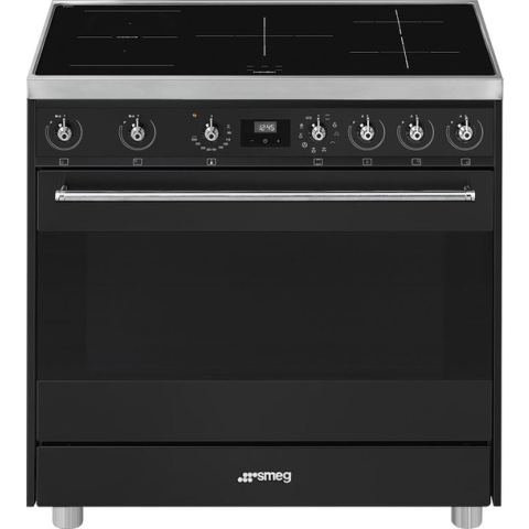 Smeg Symphony C9IMAN9 fornuis Vrijstaand fornuis Inductiekookplaat zones Antraciet A