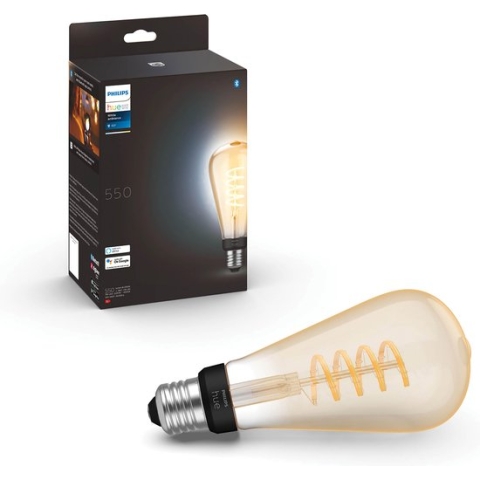 Philips Hue Filament Lichtbron E27 Edisonlamp ST72 - warm tot koelwit licht - groot - 1-pack - Bluetooth