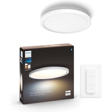 Philips Hue Aurelle paneellamp - warm tot koelwit licht - rond - 1 dimmer switch