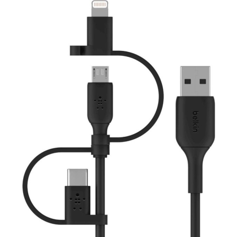 Belkin BOOST↑CHARGE™ Universele USB-kabel -  1 meter - USB-A /USB-C/Micro-USB/Lightning connector- Zwart