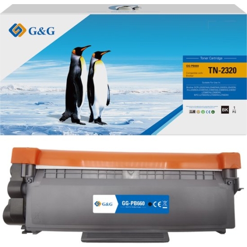 G&G Brother TN-2320 - Huismerk Lasertoner - Zwart