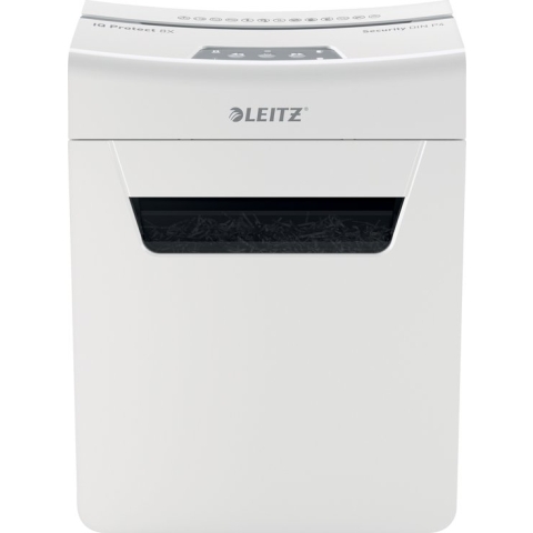Leitz IQ Protect Premium 8X Ultrastille Papierversnipperaar P-4 Snippers voor Thuis/Thuiswerken - Invoer tot 8 Vellen - Wit