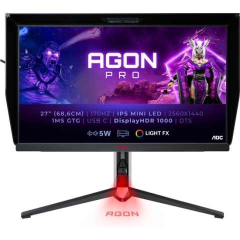 AOC AG274QXM computer monitor 68,6 cm (27") 2560 x 1440 Pixels Quad HD LED Zwart, Rood
