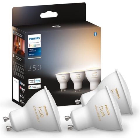 Philips Hue Slimme Lichtbron GU10 Spot - warm tot koelwit licht - 3-pack - Bluetooth