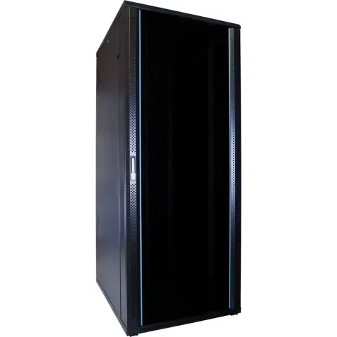 47U serverkast met glazen deur afmetingen: 600x800x2200mm (BxDxH)