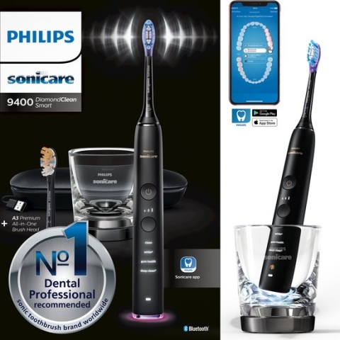 Philips Sonicare DiamondClean Smart Series 9000 HX9917/89 - Elektrische tandenborstel - Zwart