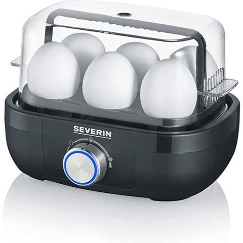 Severin EK 3166 - Eierkoker - electrisch - 6 eieren - matt zwart