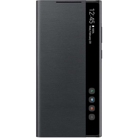 Samsung Clear View Hoesje - Samsung Galaxy Note 20 - Zwart