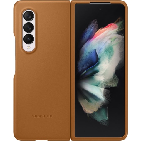 Lederen Hoesje - Samsung Galaxy Z Fold3 5G - Camel