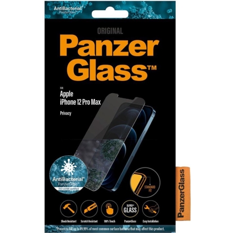 PanzerGlass Apple iPhone 12 Pro Max Privacy Glass Antibacterieel