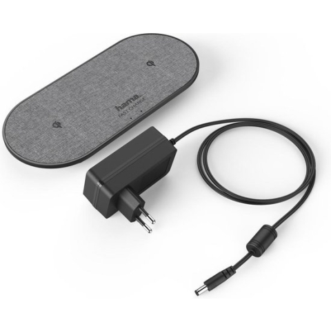 Hama Draadloze Oplader QI-FC10 DUO - Zwart