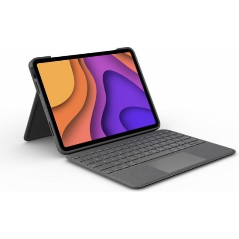 Logitech Folio Touch Apple iPad Air (2020) Hoes met Toetsenbord Grijs